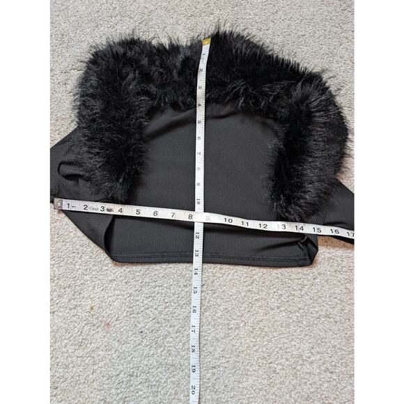 Faux Fur Shawl Jacket - Picture 2 of 6